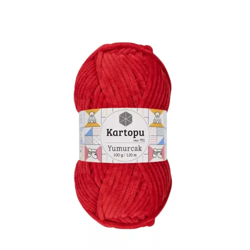 Kartopu Yumurcak zsenília fonal K165 - Piros