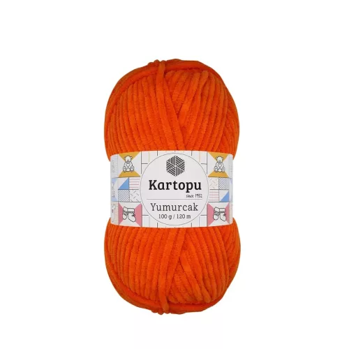 Kartopu Yumurcak zsenília fonal K205 - Neon narancs