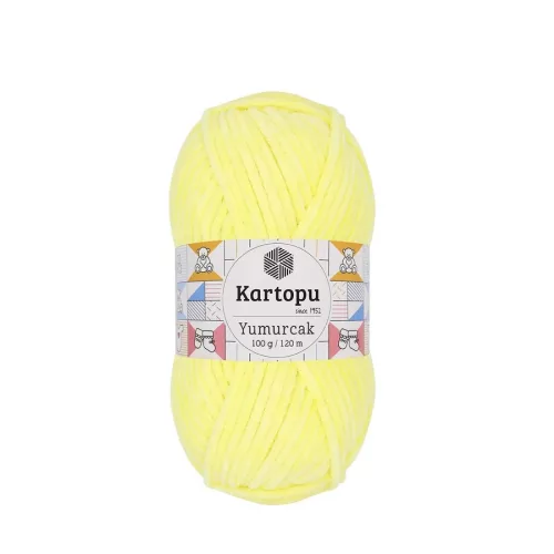 Kartopu Yumurcak zsenília fonal K333 - Sárga
