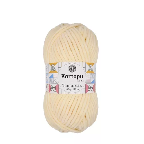 Kartopu Yumurcak zsenília fonal K349 - Krém