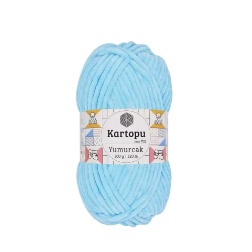 Kartopu Yumurcak zsenília fonal K516 - Világoskék