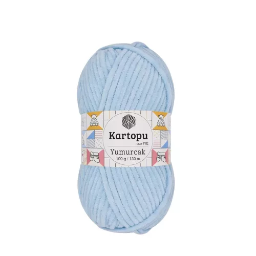 Kartopu Yumurcak zsenília fonal K523 - Világoskék