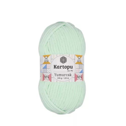 Kartopu Yumurcak zsenília fonal K560 - Halvány menta