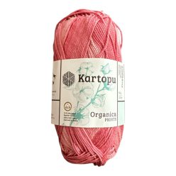    Kartopu Organica Print 100% színátmenetes pamut fonal H2201 - Eper