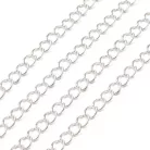 Végnélküli lánc 5x3,5mm - ezüst szín 