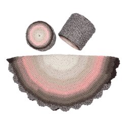  Loop'ncraft Braidy cake színátmenetes zsinór fonal 02  rózsaszín-barna