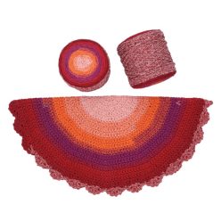   Loop'ncraft Braidy cake színátmenetes zsinór fonal 23  lila-piros
