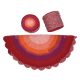 Loop'ncraft Braidy cake színátmenetes zsinór fonal 23  lila-piros