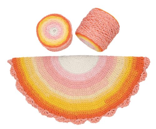 Loop'ncraft Braidy cake színátmenetes zsinór fonal 28 narancs-sárga-rózsaszín