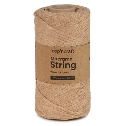 Loop'n craft 3mm macrame kifésülhető fonal 07 bézs