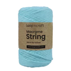   Loop'n craft 3mm macrame kifésülhető fonal 23 Türkiz