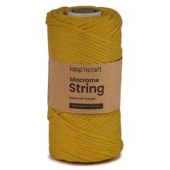   Loop'n craft 3mm macrame kifésülhető fonal 31 Mustár
