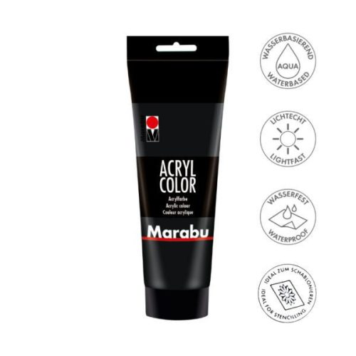 Marabu Color akrilfesték 100ml 073 Fekete