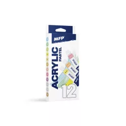 Akrilfesték készlet, pasztell + 2 db metál