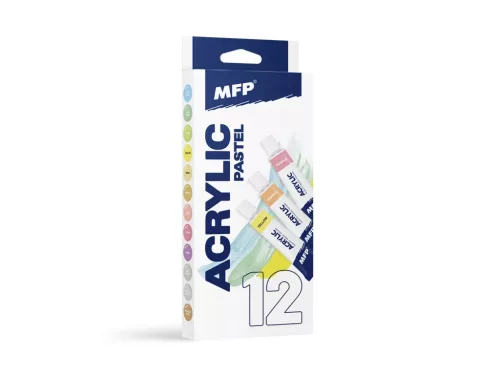 Akrilfesték készlet, pasztell + 2 db metál