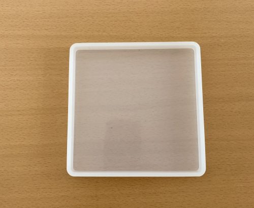 Műgyantához szilikon öntőforma  - négyzet 138x138x13mm