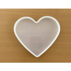 Műgyantához szilikon öntőforma  - szív 160x145x13mm