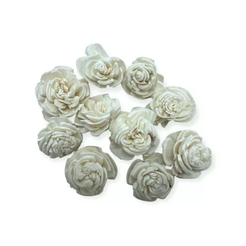 Ming boglárka virágfej 2cm - Fehér 10 db/cs