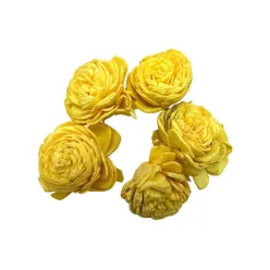 Ming boglárka virágfej 4cm - Napsárga 5 db/cs