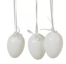 Műanyag tojás forma 6 cm 6 db/cs - fehér