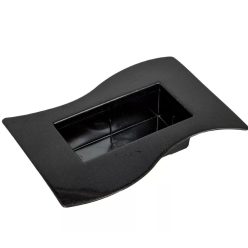 Műanyag hullámos tál 24x12cm grafit szürke szín