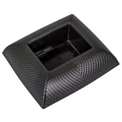 Műanyag négyzet alakú mintás tál 19x17 cm szürke szín