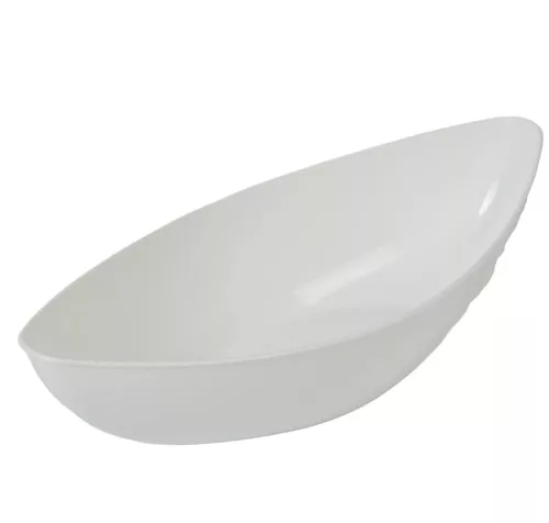 Műanyag tál ovális alacsony fehér 31.5 cm