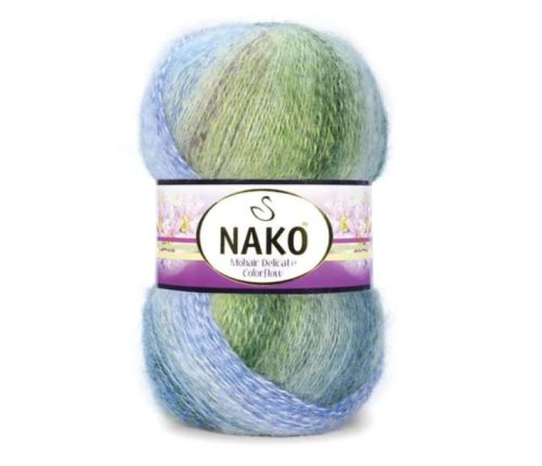 Nako Mohair Delicate Colorflow 07248 - Zöldes-kékes