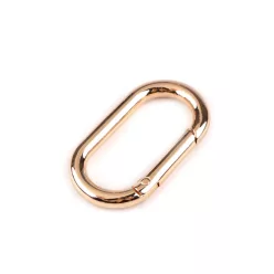 Ovális bújtató, karabiner, nyitható, arany