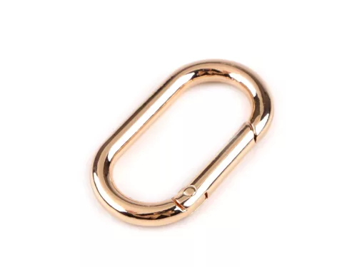 Ovális bújtató, karabiner, nyitható, arany