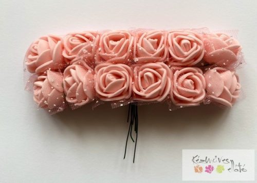 Polifoam rózsa 12db/cs - fáradt rózsaszín