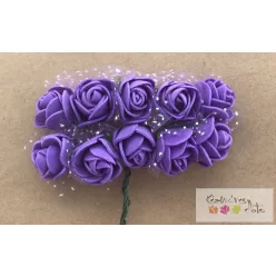 Polifoam rózsa 12db/cs - lila