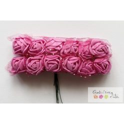 Polifoam, habrózsa 12db/cs - magenta