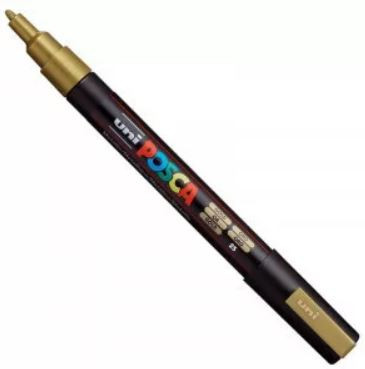 Uni Posca PC-3M filctoll 0,9-1,3 mm hegy - Arany