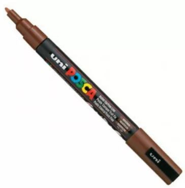 Uni Posca PC-3M filctoll 0,9-1,3 mm hegy - Barna
