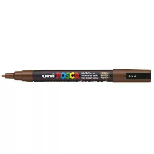 Uni Posca PC-3M filctoll 0,9-1,3 mm hegy - Barna