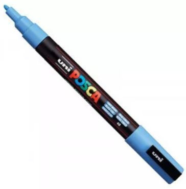 Uni Posca PC-3M filctoll 0,9-1,3 mm hegy - Égkék