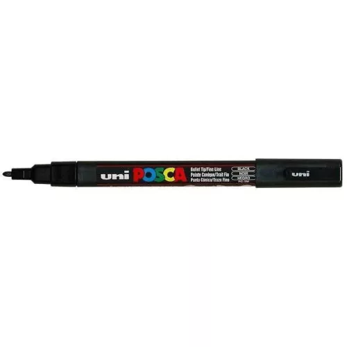 Uni Posca PC-3M filctoll 0,9-1,3 mm hegy - fekete