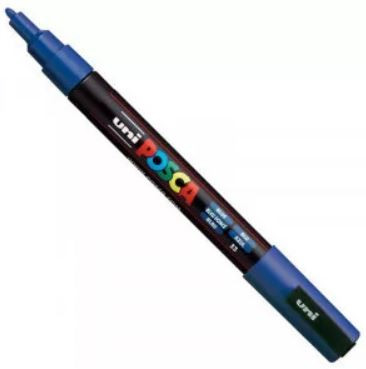 Uni Posca PC-3M filctoll 0,9-1,3 mm hegy - kék