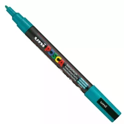 Uni Posca PC-3M filctoll 0,9-1,3 mm hegy - Smaragdzöld
