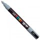 Uni Posca PC-3M filctoll 0,9-1,3 mm hegy - Szürke