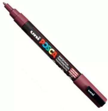 Uni Posca PC-3M filctoll 0,9-1,3 mm hegy - Vörösbor