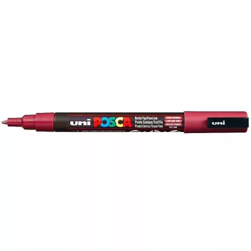 Uni Posca PC-3M filctoll 0,9-1,3 mm hegy - Vörösbor
