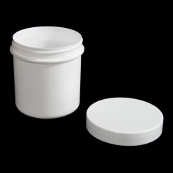 Kozmetikai tégely 125 ml - fehér, csavaros tetejű
