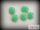 Roppantott akril gyöngy 5db/cs - zöld szögletes