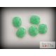 Roppantott akril gyöngy 5db/cs - zöld szögletes