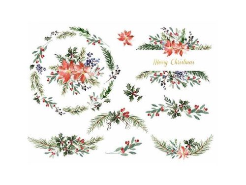 Rizspapír A/4 R1476 - karácsonyi díszítés