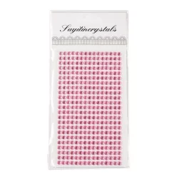   Strassz matrica – öntapadós félgyöngy, 5 mm - rózsaszín