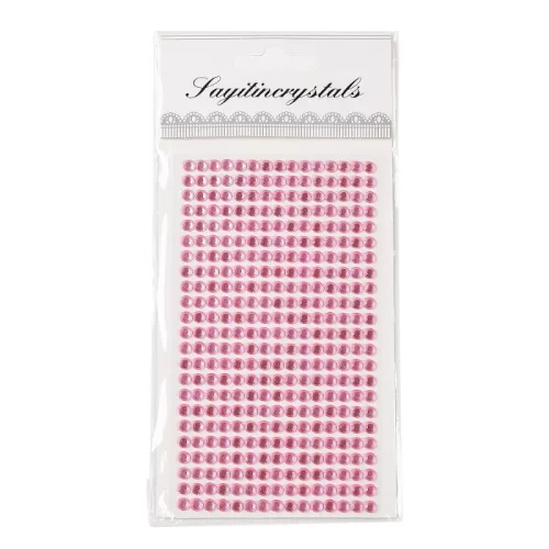 Strassz matrica – öntapadós félgyöngy, 5 mm - rózsaszín