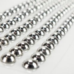   Strassz matrica – öntapadós flitter gyöngy, 8 mm - ezüst